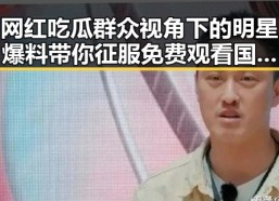 网红吃瓜群众视角下的明星爆料带你征服免费观看国产剧的秘密