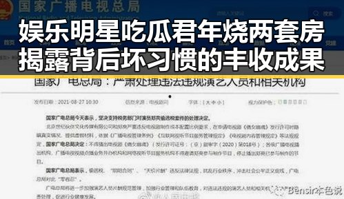 娱乐明星吃瓜君年烧两套房揭露背后坏习惯的丰收成果